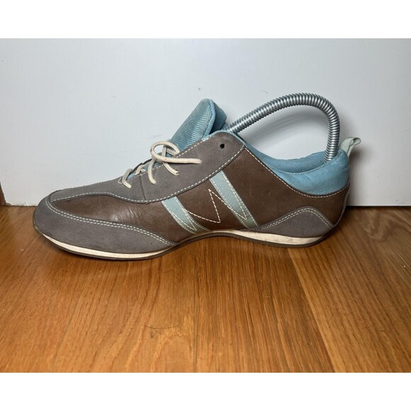 Timberland Shoes Womens Size 8.5 Gray Brown Blue Low Top Lace Up Leather Casual - Picture 5 of 11